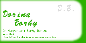 dorina borhy business card